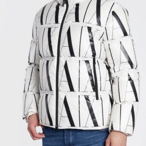 ARMANI EXCHANGE - Giacca Uomo in Denim Effetto Used Bianco