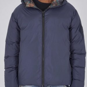 KEJO - Giubbotto Uomo 200 Grammi Reversibile Lato Unito e Lato Stampato Blu