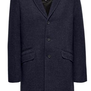 ONLY & SONS - Cappotto Uomo Longline King Blu Notte