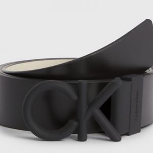 CALVIN KLEIN - Cintura da Uomo Double-Face in Pelle con Logo Nero