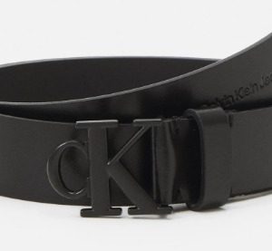 CALVIN KLEIN JEANS - Cintura da Uomo Round Mono Plaque Belt 35Mm Nero