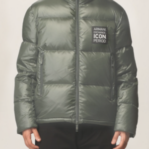 ARMANI EXCHANGE - Piumino Uomo Fullzip Icon Period Verde Foresta