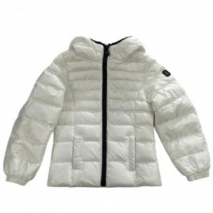 REFRIGIWEAR - Piumino Bambina Kids-Junior con Cappuccio Bianco