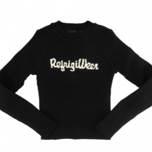 REFRIGIWEAR - Maglia Bambina Kids-Junior con Ricamo Nero