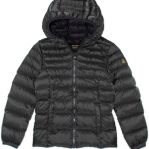 REFRIGIWEAR - Piumino Bambina Kids-Junior con Cappuccio Nero