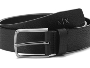 ARMANI EXCHANGE - Cintura Uomo in Pelle con Fibbia Nero
