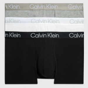 CALVIN KLEIN - Boxer Uomo Aderenti in Confezione Da 3 - Modern Structure Bianco/Nero/Grigio
