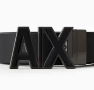 ARMANI EXCHANGE - Cintura Uomo Tongue Belt Nero