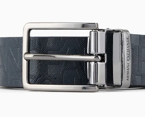 ARMANI EXCHANGE - Cintura Uomo in Materiale Riciclato Blu