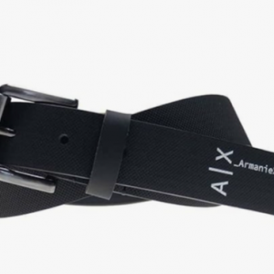 ARMANI EXCHANGE - Cintura Uomo in Poliestere con Logo alla Fine Nero