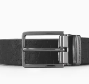 ARMANI EXCHANGE - Cintura Uomo in Materiale Riciclato Nero