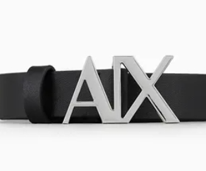 ARMANI EXCHANGE - Cintura Donna in Pelle Nero