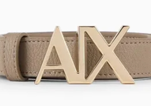 ARMANI EXCHANGE - Cintura Effetto Martellato Cammello