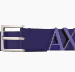 ARMANI EXCHANGE - Cintura in Pelle con Ardiglione Blu
