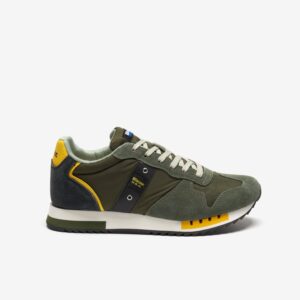 BLAUER - Scarpe Uomo Running Queens Verde Militare