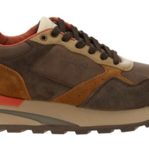 BLAUER - Scarpe Uomo Sneakers in Vera Pelle Scamosciata Marrone