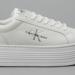 CALVIN KLEIN JEANS - Sneaker Donna Bold Platform Lo Lace Leather Bianco