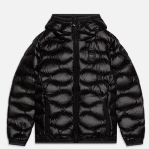BLAUER - Piumino Baby Imbottito a Onde Nero