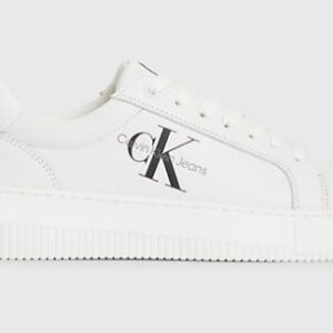 CALVIN KLEIN JEANS - Scarpe Donna Sneaker in Pelle Bianco
