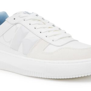 CALVIN KLEIN JEANS - Sneaker Uomo Chunky Cupsole Lth Bianco-Blu Scuro-Ostrica