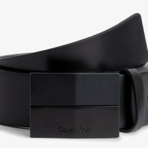 CALVIN KLEIN - Cintura Uomo Adj 2 Finish Plaque 35mm Nero