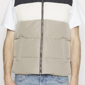 ONLY & SONS - Smanicato Uomo Onsmelvin Live Puffer Vest Blu Scuro/Bianco/Vintage Khaki