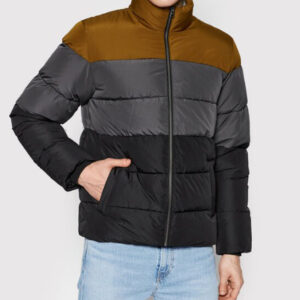 ONLY & SONS - Giubbino Uomo Onsmelvin Life Quilted Jacket Marrone/Grigio/Nero