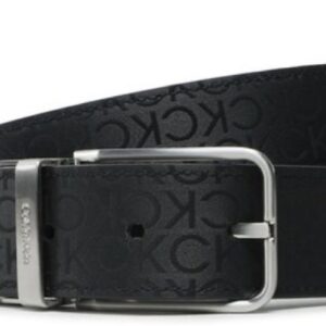 CALVIN KLEIN - Cintura Uomo Adj Reversible  Frame Mono Nero