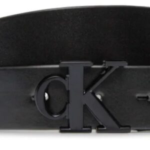 CALVIN KLEIN JEANS - Cintura da Donna Round Mono Belt 30Mm Nero/Argento