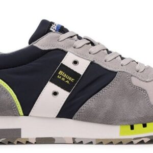 BLAUER - Scarpe Uomo Running Queens Blu Navy/Verde Navy/Grigio