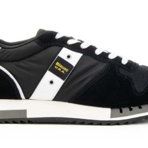 BLAUER - Scarpe Uomo Running Queens Nero/Bianco