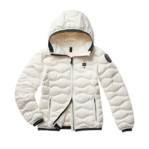 BLAUER - Piumino Bambina Imbottito a Onde Bianco
