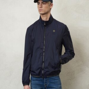 BLAUER - Giubbino Uomo in  Micro-Rip Marley Blu Sodalite