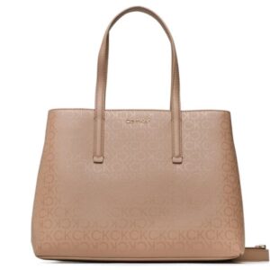 CALVIN KLEIN - Borsa Donna Must Tote Md_Epi Mono Marrone