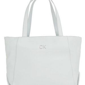 CALVIN KLEIN - Borsa Donna Daily Shopper Medium Pebble Bianco