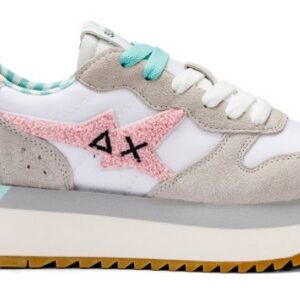 SUN 68 - Scarpe Donna Big Stargirl Sponge Logo Bianco