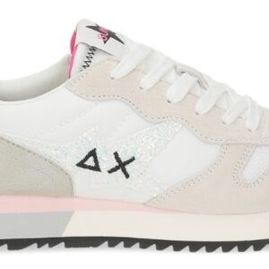 SUN 68 - Scarpe Donna Stargirl Glitter Logo Bianco Panna