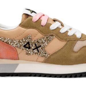 SUN 68 - Scarpe Donna Stargirl Glitter Logo Beige