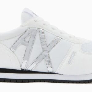 ARMANI EXCHANGE - Sneaker Donna in Microfibra con Logo Argento
