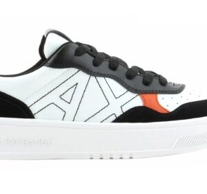 ARMANI EXCHANGE - Scarpe Uomo Sneakers in Tessuto tecnico e Suede Nero+Giallo