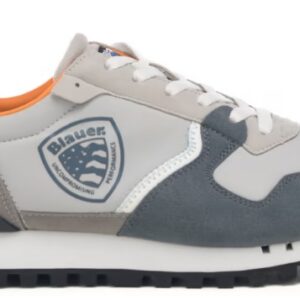 BLAUER - Sneaker Uomo in Ecopelle con Lacci Avio/Grigio