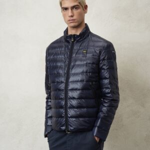 BLAUER - Piumino Uomo Colletto Alto Virgil Blu Sodalite