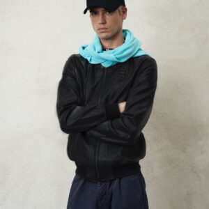 BLAUER - Giubbini Uomo Bomber in Pelle Liscia Caleb Nero