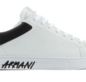 ARMANI EXCHANGE - Scarpe Uomo Sneakers in Pelle Optic Bianco/Nero