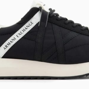 ARMANI EXCHANGE - Scarpe Uomo Sneakers in Tessuto Tecnico, Mesh e Camoscio Nero
