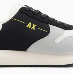 ARMANI EXCHANGE - Scarpe Uomo Sneakers Multicolore in Tessuto Grigio e Nero