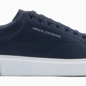 ARMANI EXCHANGE - Scarpe Uomo Sneakers in Action Leather Blu Navy
