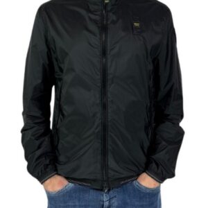 BLAUER - Giubbino Uomo in  Micro-Rip Marley Nero