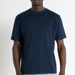 ANTONY MORATO - T-Shirt Uomo in Cotone con Logo Ricamato Blu