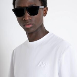 ANTONY MORATO - T-Shirt Uomo in Cotone con Logo Ricamato Crema